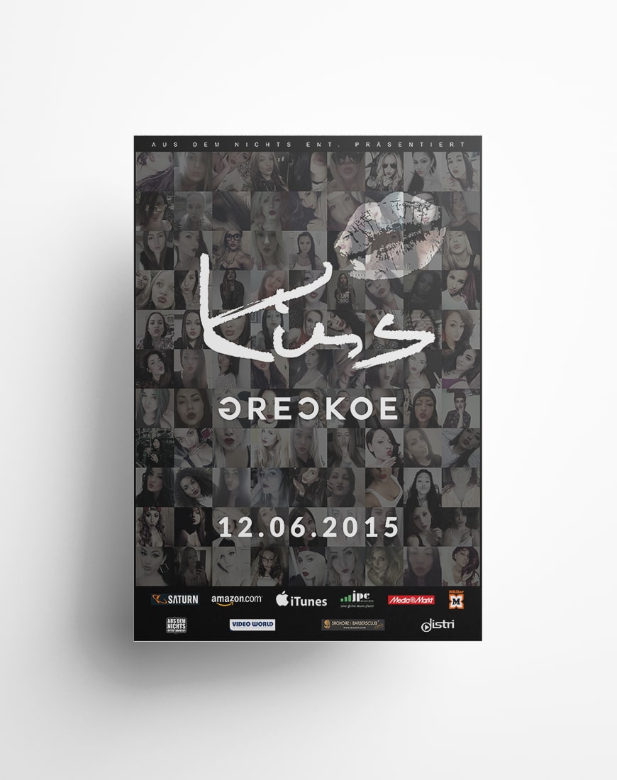 Grafik Design Plakat Poster Greckoe - Kiss