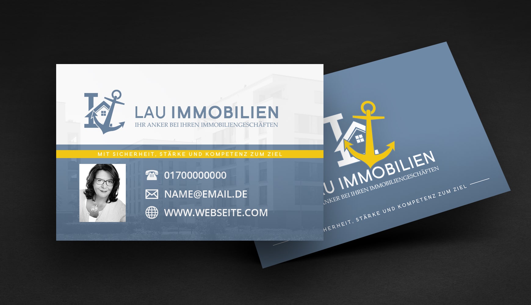 Grafikdesign Portfolio Visitenkarten Design Lau Immobilien