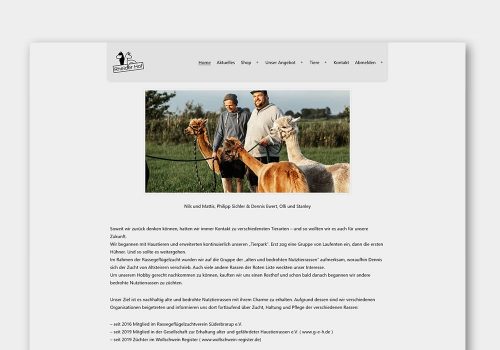 Grafikdesign Portfolio Webseite Rheider Hof