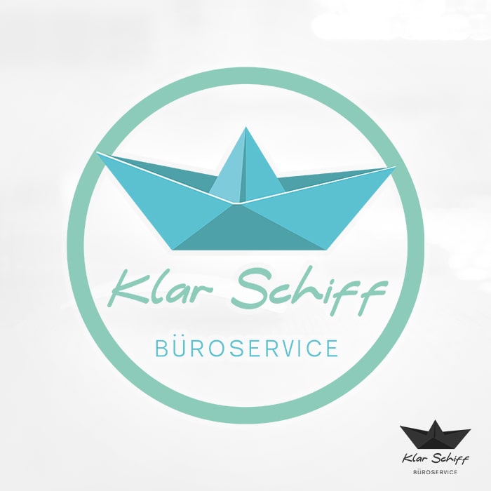 Klar Schiff Büroservice Logo Design