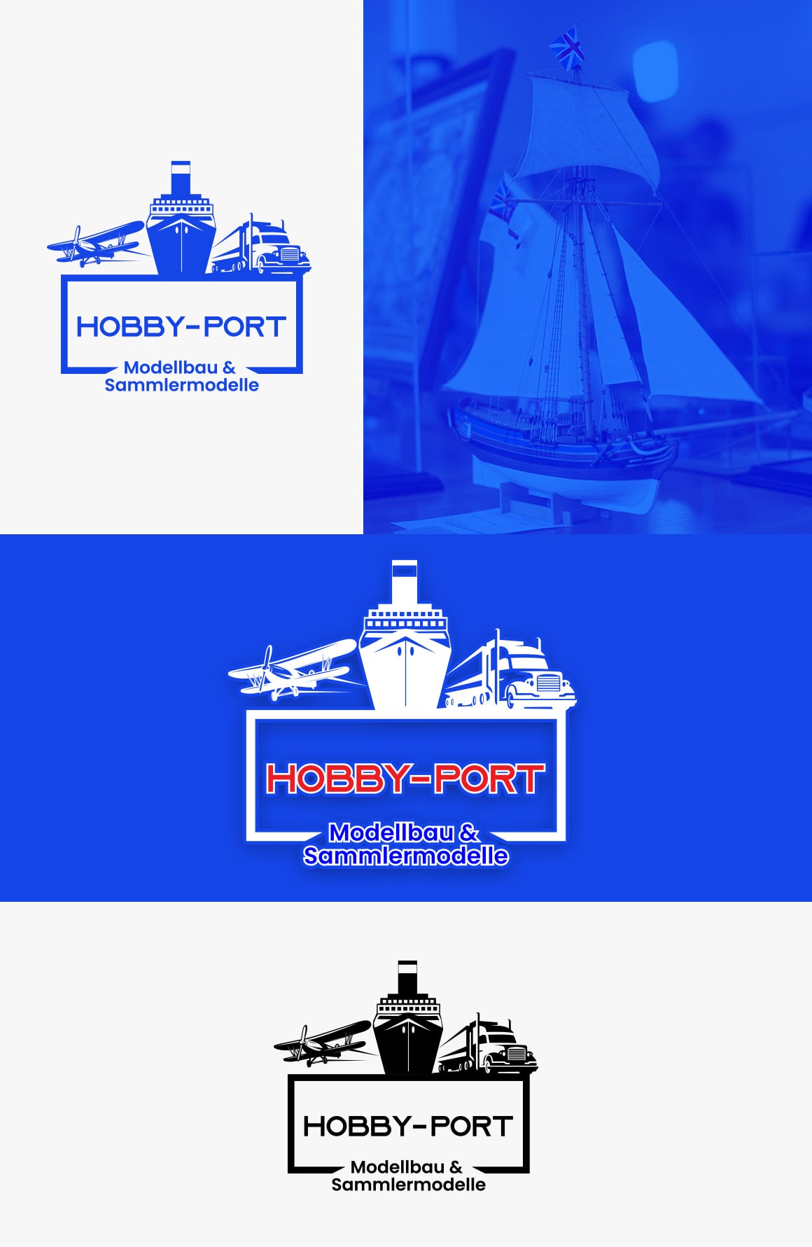 Hobby-Port Modellbau und Sammlermodelle Logo Design Vorschau