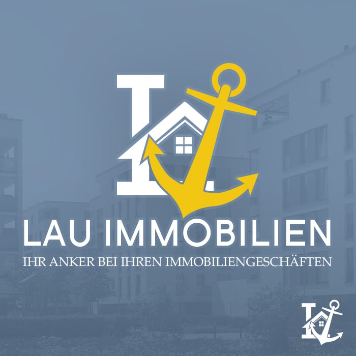 Lau Immobilien - Ihr Anker bei Ihren Immobiliengeschäften Logo Design