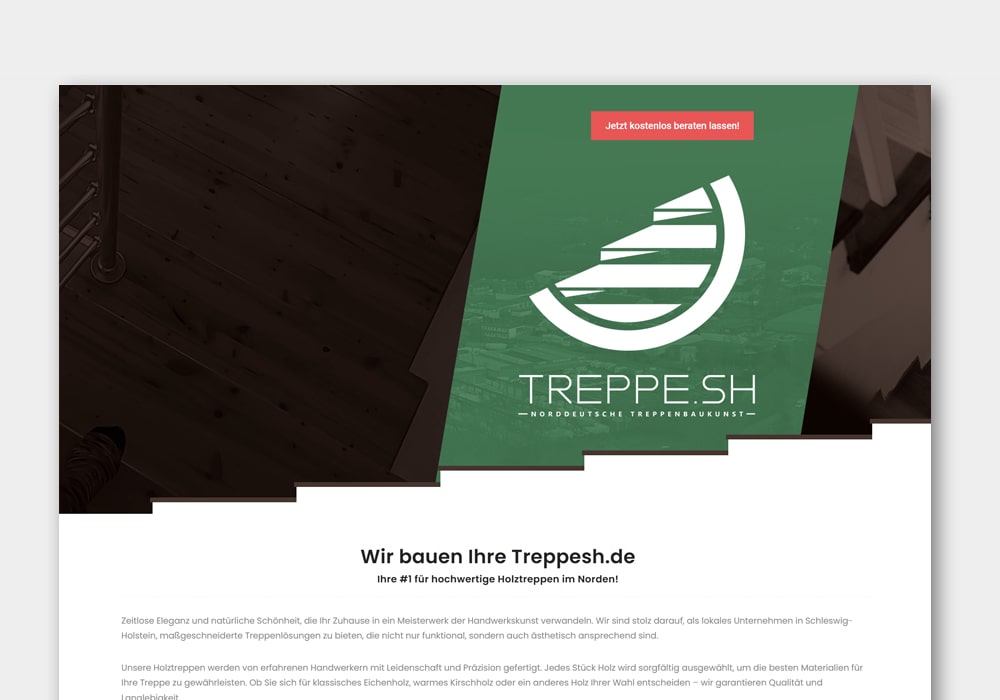 Grafikdesign Portfolio Wordpress Webseite Treppe.sh Norddeutsche Treppenbaukunst